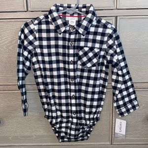 Carter’s Toddler Plaid Bodysuit Size 24 Months NWT